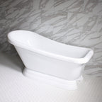 “SanSiro VTASL57” Freestanding 57 Inch “Variable Speed Air Jetted” Single Slipper Tub
