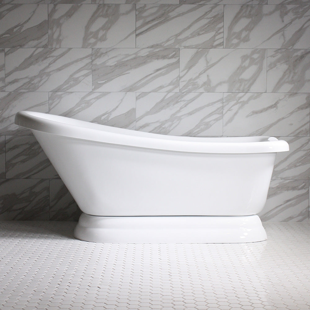 “SanSiro VTASL57 Heated Air Jetted” 57" Single Slipper Tub