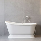“SanSiro VTASW54” Freestanding 54 Inch “Warmed Air Jetted” Swedish Slipper Pedetsal Tub