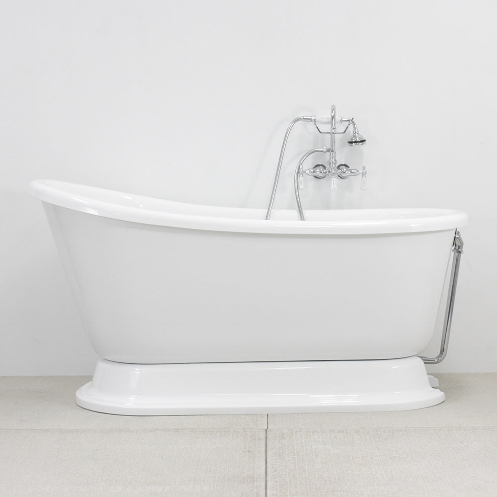 “SanSiro VTASW54” Freestanding 54 Inch “Warmed Air Jetted” Swedish Slipper Pedetsal Tub