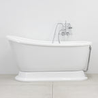 “SanSiro VTASW54” Freestanding 54 Inch “Warmed Air Jetted” Swedish Slipper Pedetsal Tub