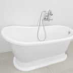 “SanSiro VTASW54” Freestanding 54 Inch “Warmed Air Jetted” Swedish Slipper Pedetsal Tub