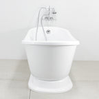 “SanSiro VTASW54” Freestanding 54 Inch “Warmed Air Jetted” Swedish Slipper Pedetsal Tub