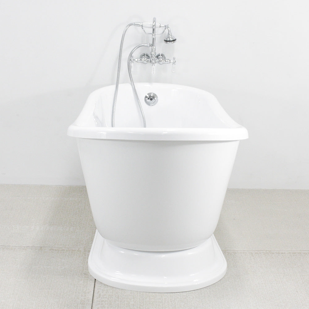 “SanSiro VTASW54” Freestanding 54 Inch “Warmed Air Jetted” Swedish Slipper Pedetsal Tub