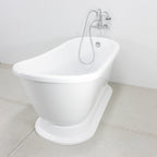 “SanSiro VTASW54” Freestanding 54 Inch “Warmed Air Jetted” Swedish Slipper Pedetsal Tub