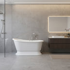 “SanSiro VTASW58” Freestanding 58 Inch “Warmed Air Jetted” Swedish Slipper Pedetsal Tub