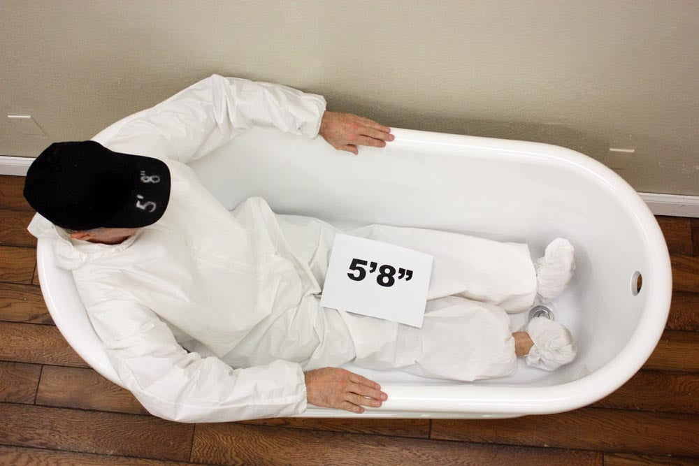 “SanSiro VTASW58” Freestanding 58 Inch “Warmed Air Jetted” Swedish Slipper Pedetsal Tub