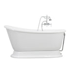 “SanSiro VTASW58” Freestanding 58 Inch “Warmed Air Jetted” Swedish Slipper Pedetsal Tub