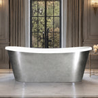 Calypso Pisces 59ACH, 59-inch freestanding tub with aged chrome finish