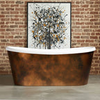 Calypso Pisces 73DACSK, 73-inch freestanding tub with aged copper leaf finish