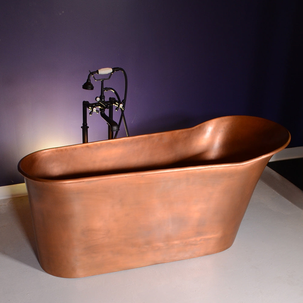 SanSiro Wild West 59LA-Air, 59-inch air jetted copper tub with lightly aged finish
