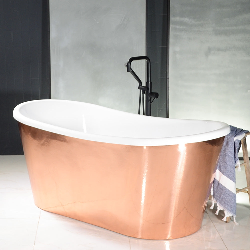 SanSiro Toulon 73PCSoak, 73-inch copper tub with mirror polished finish