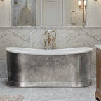 SanSiro Josephine 59ACHRS, 59-inch copper tub with aged chrome finish