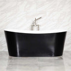 Calypso Pisces 73BKSK, 73-inch freestanding tub with satin black finish