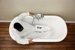 5′4″ example for 67" x 30" Clawfoot Tub “SanSiro HL-Nile CLWH67” CoreAcryl Acrylic