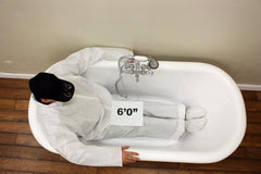 6′0″ example for 67" x 30" Clawfoot Tub “SanSiro HL-Nile CLWH67” CoreAcryl Acrylic