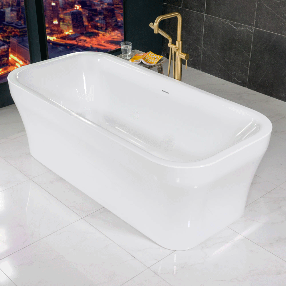 SanSiro Eclipse 73C, 73-inch large freestanding tub