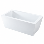 SanSiro Asti 67E 67" x 34" Wide Deck Rectangular Zen Style Foam Insulated Acrylic Freestanding Tub
