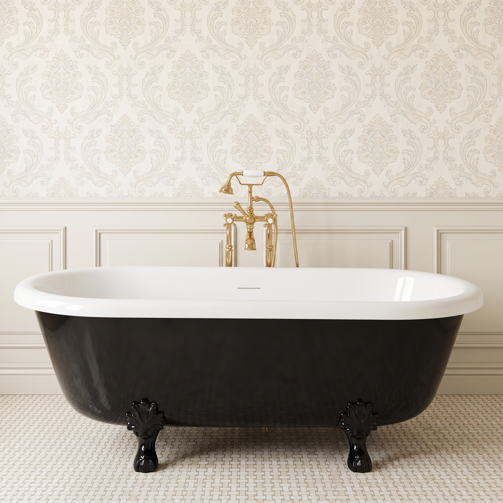 75" Jetted Clawfoot Tub “SanSiro Empress EM75N” Reinforced Acrylic